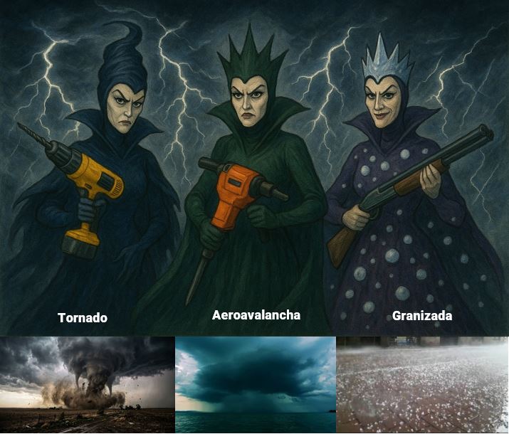 Tornado, Aeroavalancha y Granizada: Las Tres Reinas Malvadas del Tiempo