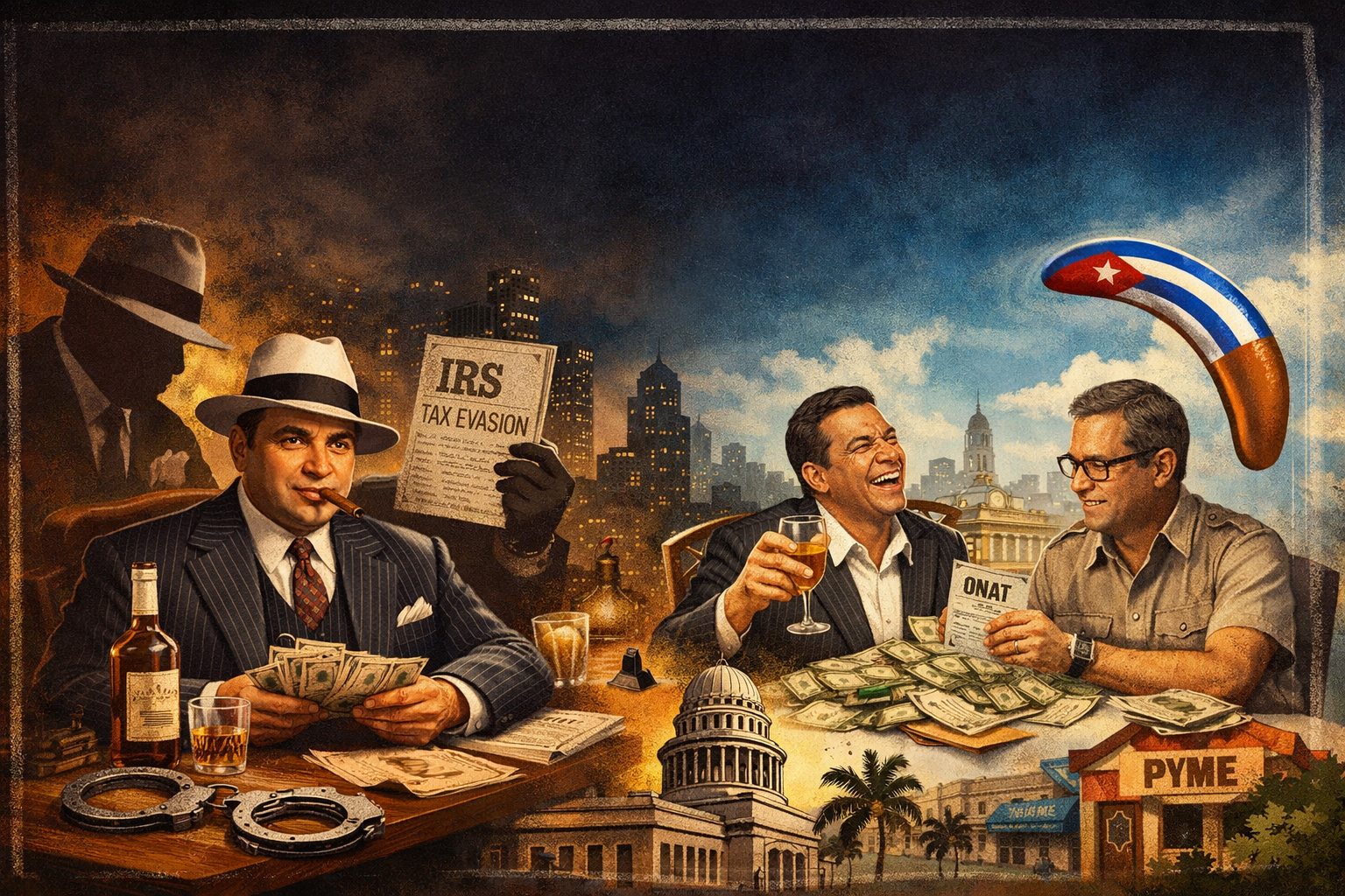Al Capone, evasión de impuestos, la Cena de los Idiotas, la ONAT y el bumerang que no se sabe a quien va a golpear en Cuba