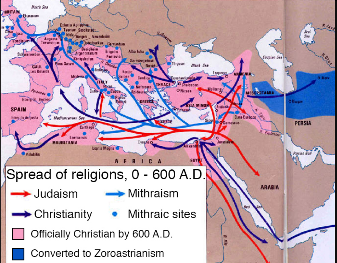 Europa suele imaginarse a sí misma como la cuna de la civilización occidental, pero en materia de religión ocurrió exactamente lo contrario: durante siglos, Europa fue una alumna espiritual de Oriente Medio. No una, sino tres veces, las grandes ideas religiosas llegaron desde las tierras que van de Egipto y Palestina hasta Siria, Anatolia e Irán. 