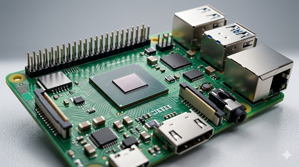 Imagen de una SBC Raspberry Pi