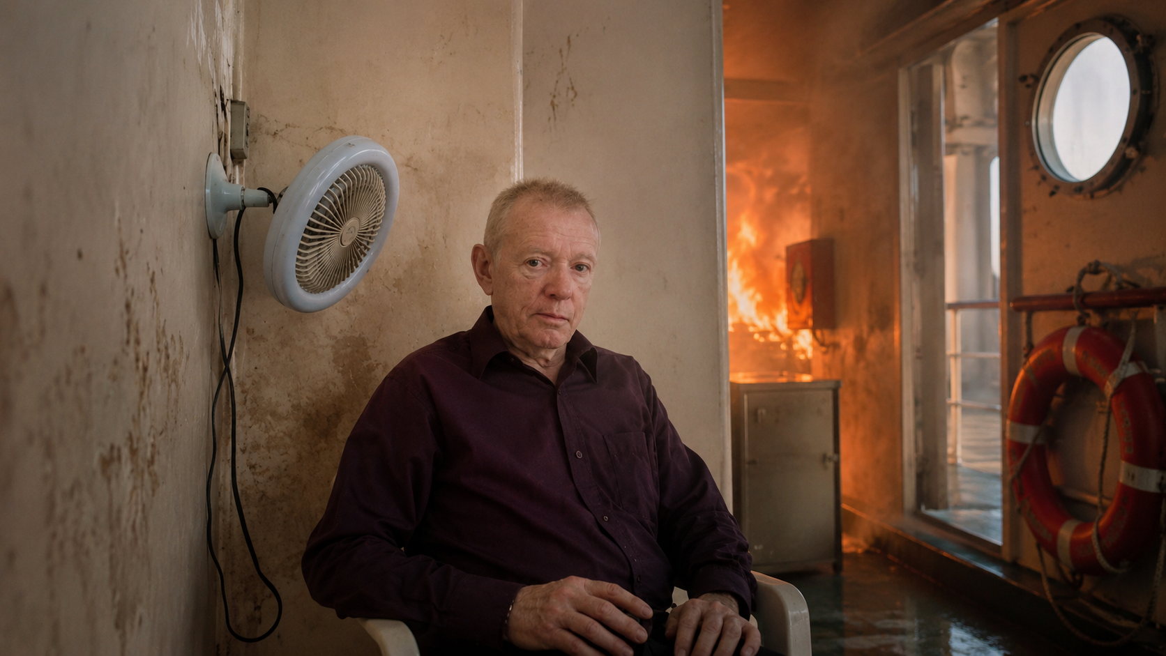 Orlando El Escriba, contando el episodio de un conato de incendio a bordo del trasatlántico Rossia en el que viajaba para iniciar estudios en la Unión Soviética hace 50 años
