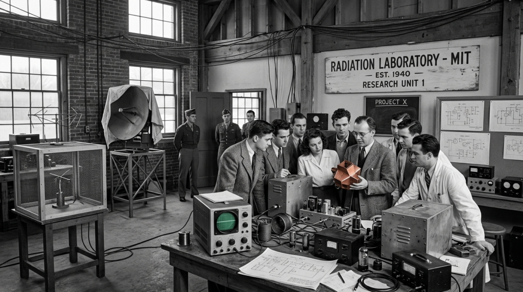 El Radiation Laboratory en el Massachussetts Institute of Technology, el lugar donde Estados Unidos concentró los esfuerzos para el desarrollo del radar.