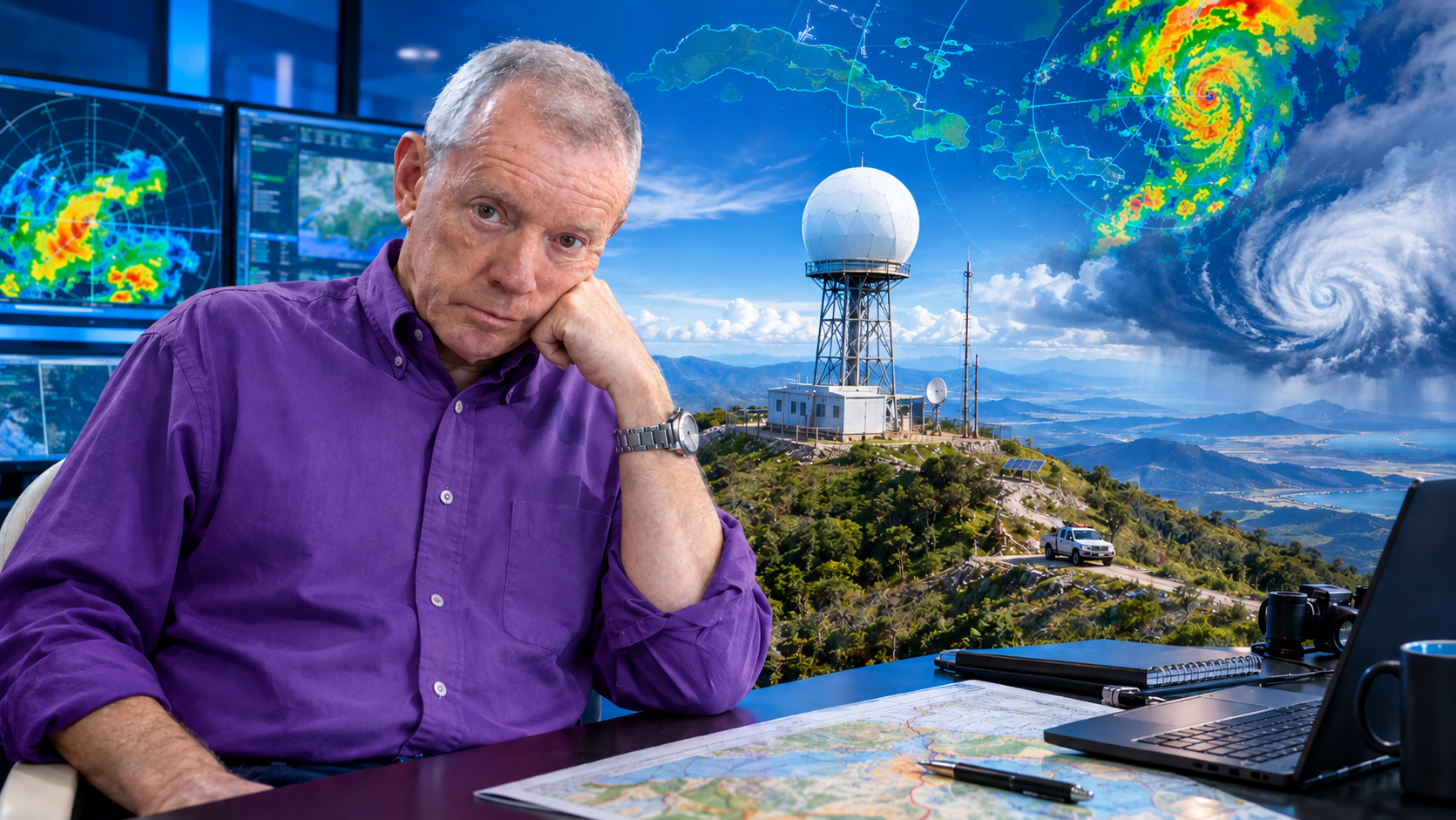 Where Should a Weather Radar Be Located for General Meteorological Service?