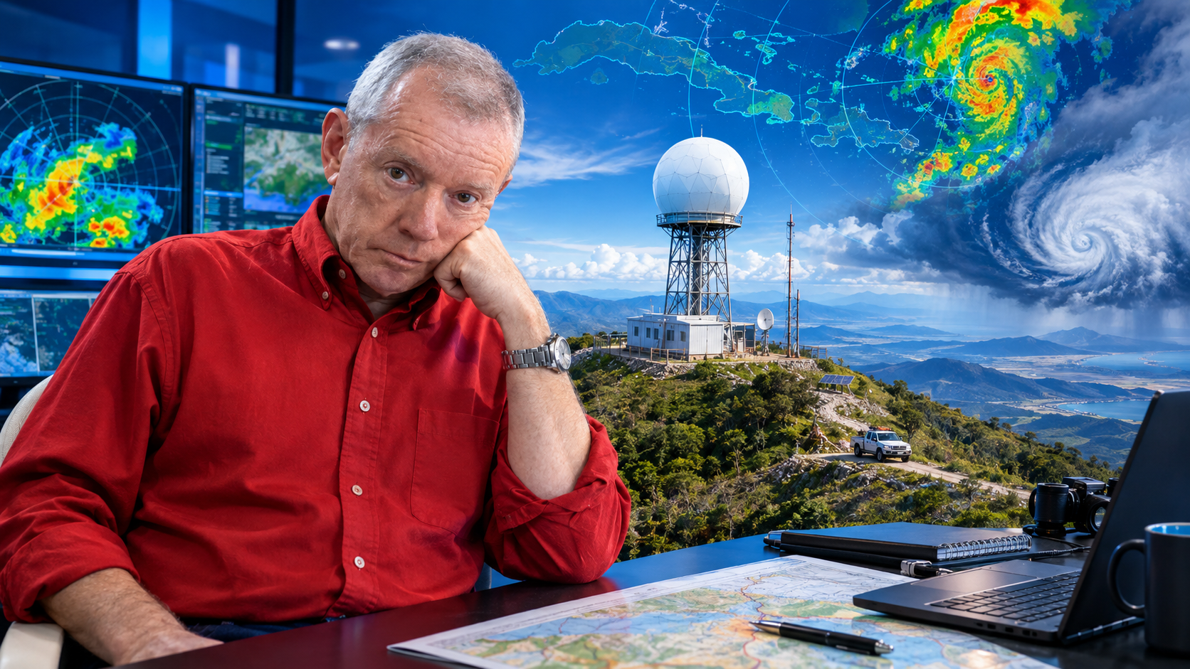 ¿Dónde ubicar un radar meteorológico para el servicio meteorológico general?